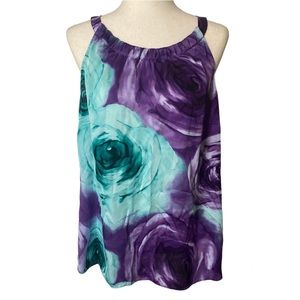 WHBM | Floral Sleeveless Halter Top - XL